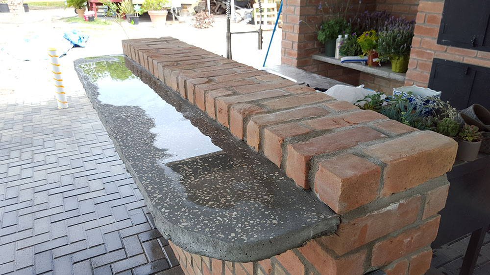 Concrete countertop for bar. 