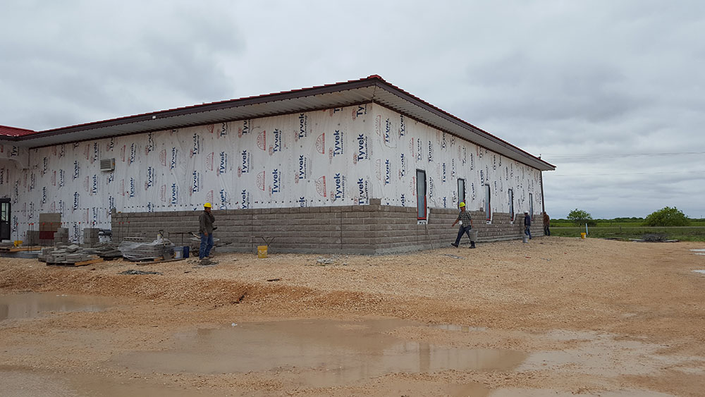 Our masonry contractors are shown. 