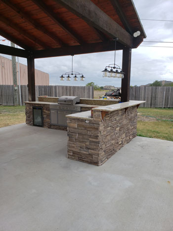 Seating for outdoor kitchens.