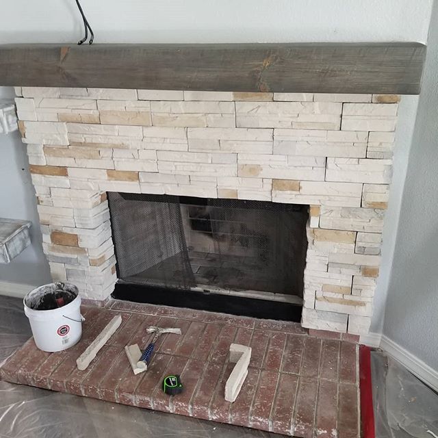 Outdoor fireplace in South Texas.
