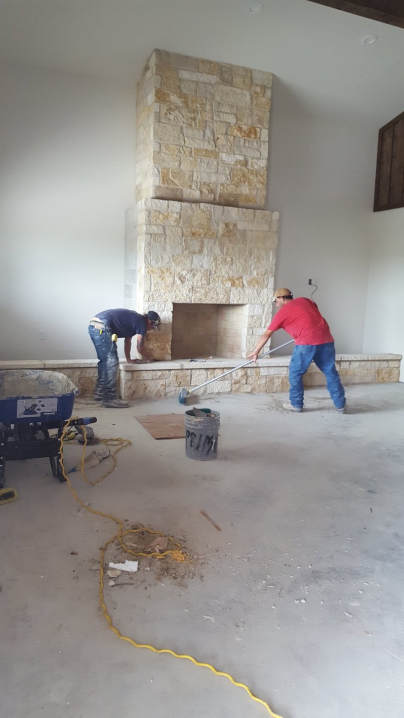 Building indoor fireplace. 