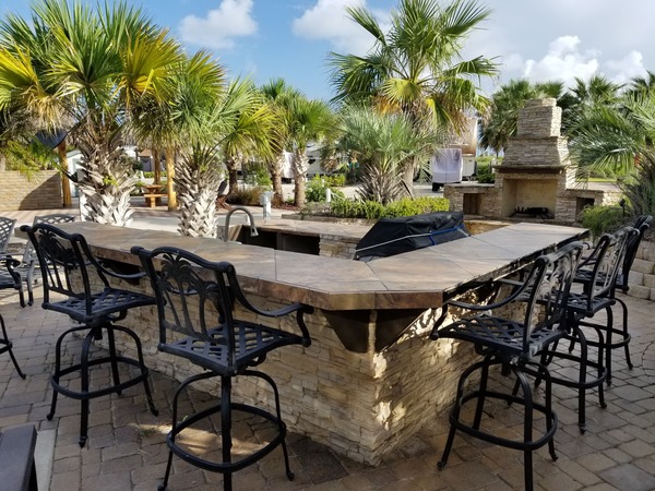 masonry work outdoor kitchen