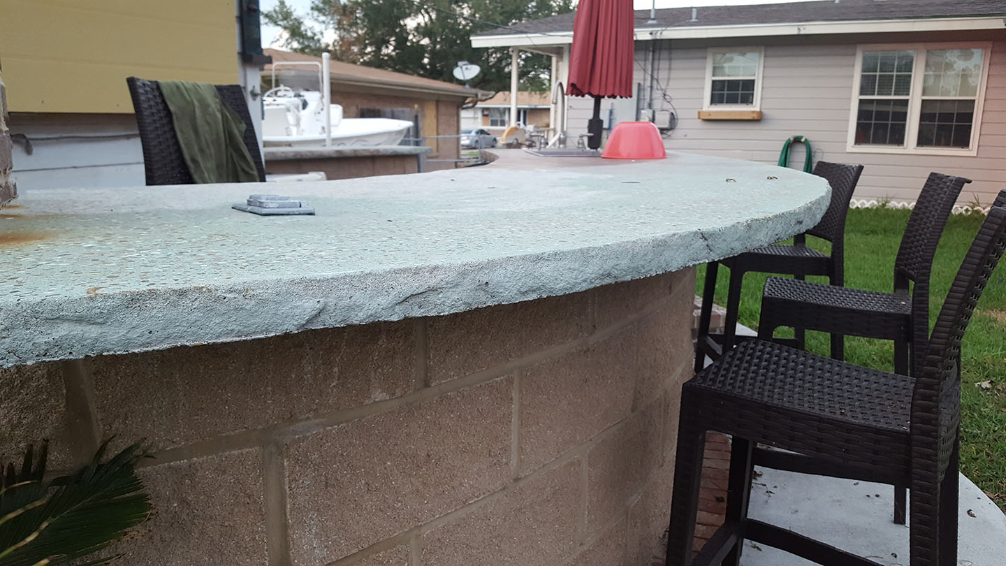 Bar tops for outdoor kitchens.