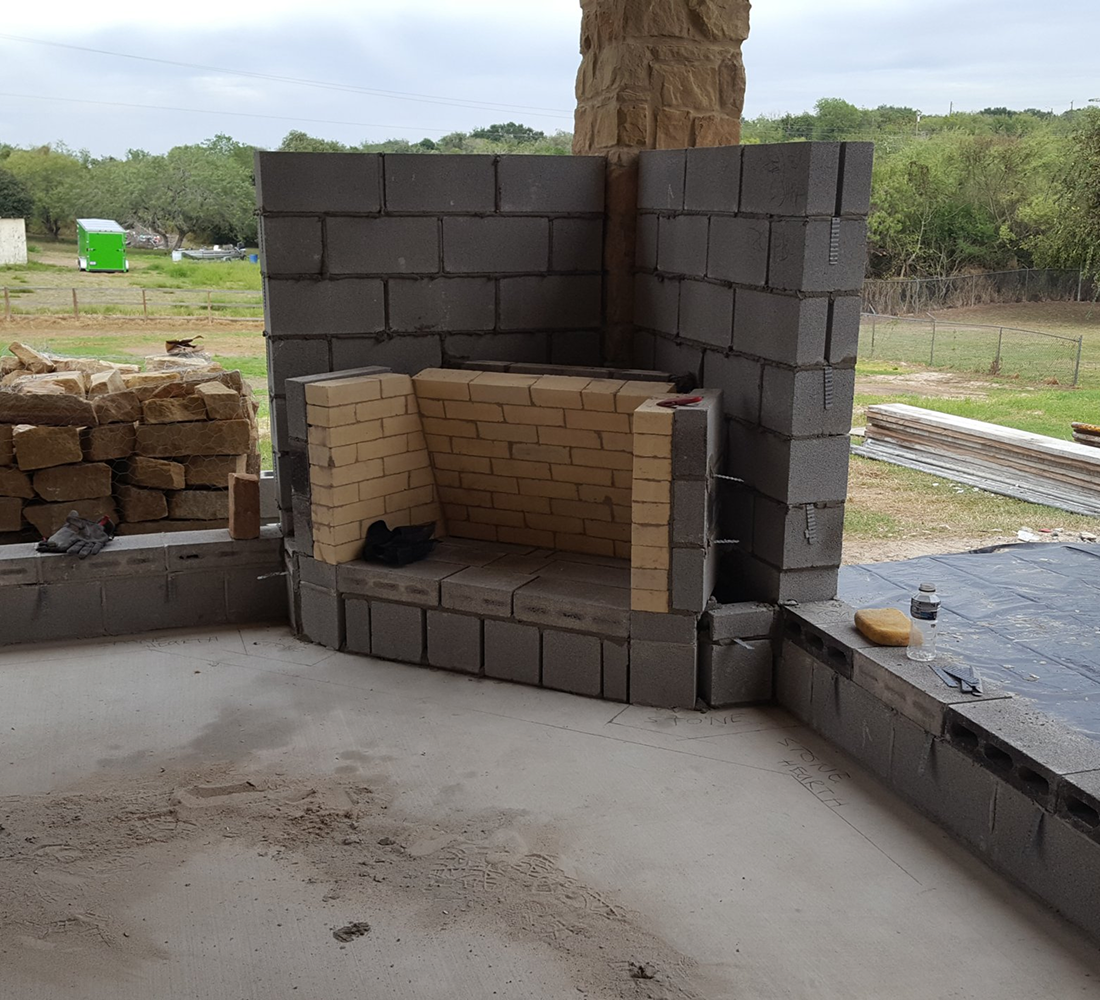 outdoor masonry work